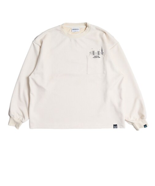 ヤックパック（YAK PAK）フェイクスエード ポケット 長袖 Tシャツ 4710012-05 IVO