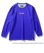 スポルディング(SPALDING)バスケットボールウェア ジュニア 長袖 Tシャツ スポンジ・ボブ ビッグフェイス SJT24169SDS