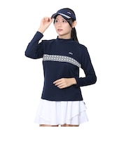 プリンス(PRINCE)テニスウェア レディース 長袖 ロングスリーブ ゲームシャツ ライトスムース素材 WF4100 127 NVY