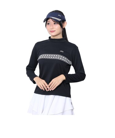 プリンス（PRINCE）テニスウェア レディース 長袖 ロングスリーブ ゲームシャツ ライトスムース素材 WF4100 165 BLK