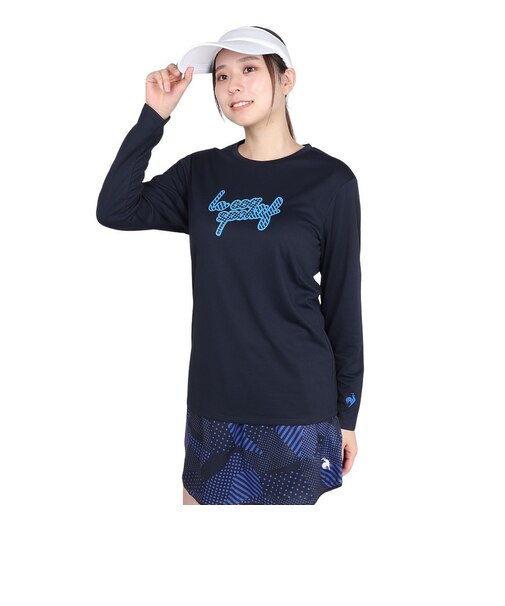 ルコックスポルティフ（lecoqsportif）テニスウェア シンプルロゴ 長袖シャツ ロングスリーブ LN4FLT20L NV00
