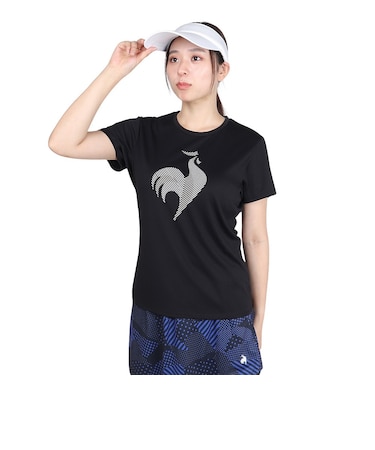 ルコックスポルティフ（lecoqsportif）テニスウェア 半袖 プラクティスシャツ LN4FHT52L BK00