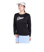 プリンス（PRINCE）テニスウェア レディース ロングスリーブシャツ 吸水速乾 UPF50 リサイクル WF4092 165 BLK
