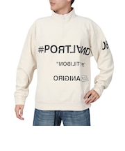ライズ(RYZ)SCRIPT ハーフジップ スウェットシャツ RZ10CD24FW0009 OWHT