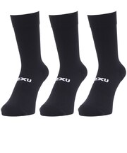 ツー・タイムズ・ユー（2XU）クルー丈 ソックス 3足組 UQ7238E-BLK/WHT ブラック