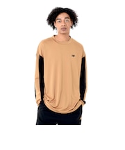 ニューバランス(new balance)バスケットボールウェア サイドカラーブロック ロングスリーブTシャツ AMT45180GIN
