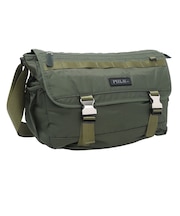ロゴ PLATE メッセンジャーバッグ 103241053006-OLIVE