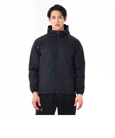 ニューバランス（new balance）Black Out Collection ウーブンジャケット 裏起毛 AMJ45283BK