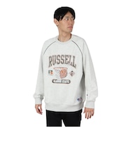 ラッセル(RUSSELL)HighCotton カスレプリント スウェットシャツ RBM24F0004 MGRY