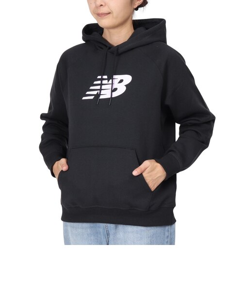 ニューバランス（new balance）Sport フリース ロゴ フーディ 裏起毛 WT43524BK