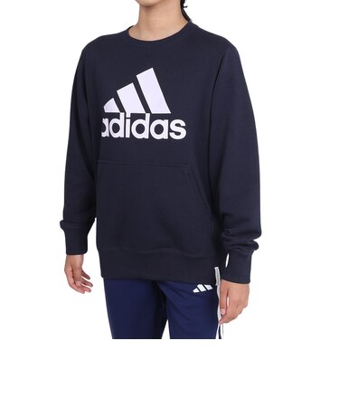 アディダス（adidas）ジュニア エッセンシャルズ プラス ルーズフィット ビッグロゴ フレンチテリー スウェットシャツ KWF35-JH3594