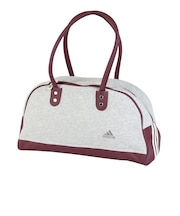 アディダス（adidas）バッグ スウェット ボストンバッグ XE グレー×赤 KSA30-JN6640 ボストン トラベルバッグ 旅行バッグ