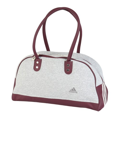 アディダス（adidas）バッグ スウェット ボストンバッグ XE グレー×赤 KSA30-JN6640 ボストン トラベルバッグ 旅行バッグ