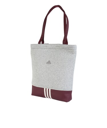 アディダス（adidas）バッグ スウェット トートバッグ XE グレー×赤 KSA31-JN6642 トート サブバッグ 肩掛け 手持ち 通勤 通学