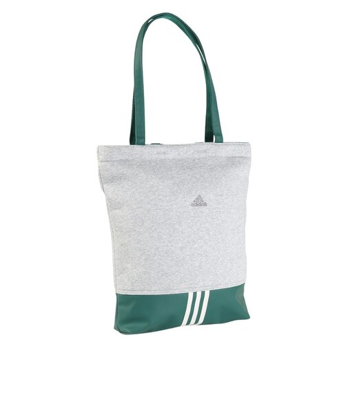 アディダス（adidas）バッグ スウェット トートバッグ XE グレー×緑 KSA31-JN6643 トート サブバッグ 肩掛け 手持ち 通勤 通学