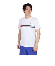 フィラ(FILA)テニスウェア 胸切替ライン バックホールメッシュ ゲームシャツ VM5702-01