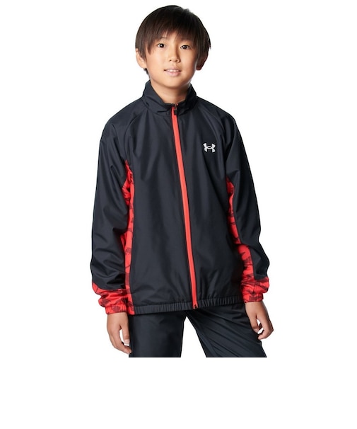 アンダーアーマー（UNDER ARMOUR）ジュニア トリコット ラインド プリント ウーブン フルジップ ジャケット 1388286 002