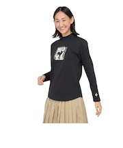 ルコックスポルティフ(lecoqsportif)テニスウェア モックネック 長袖シャツ ロングスリーブ LN4FLT11L BK00