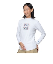 ルコックスポルティフ(lecoqsportif)テニスウェア モックネック 長袖シャツ ロングスリーブ LN4FLT11L WH00