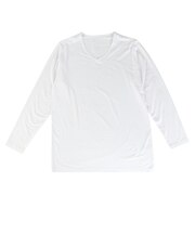 クー（Coo.）ヒートクロス 薄手 9分袖Vネックシャツ 891CO4GC0126 WHT 発熱素材 ホワイト