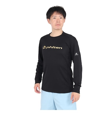 ファイテン（PHITEN）バレーボールウェア 長袖Tシャツ ブラックゴールド 3124JG62500