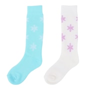 クー(Coo.)ジュニア ヒートクロス クルーソックス 2足組 BLUWHT 896Q4GSA0010 BLU19 抗菌防臭