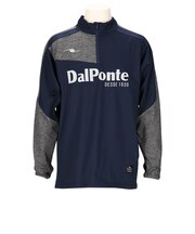ダウポンチ(DalPonte)サッカー フットサルウェア 裏起毛 ウォーム ハーフジップ モックネックプラクティスシャツ DPZ0416-NAVY