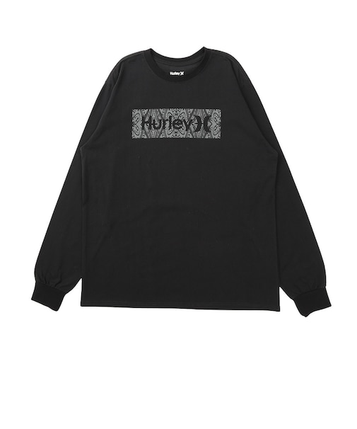 ハーレー（HURLEY）VORTEX ボックス ロゴ ロングスリーブTシャツ 24XBMCLS027-BLK