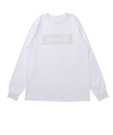 ハーレー（HURLEY）VORTEX ボックス ロゴ ロングスリーブTシャツ 24XBMCLS027-WHT