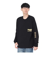 マンハッタンポーテージ（ManhattanPortage）ロングスリーブ プリント Tシャツ 24FW-MP-M593 BLACK