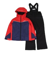 フェニックス（PHENIX）ジュニア ストレートラインスリーブス ツーピース 上下セット ESB242P83 RED