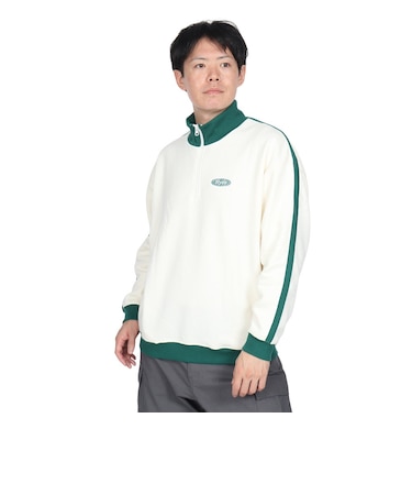 スタンド ハール ジップ スウェットシャツ SL24FWM-APP007OWHT