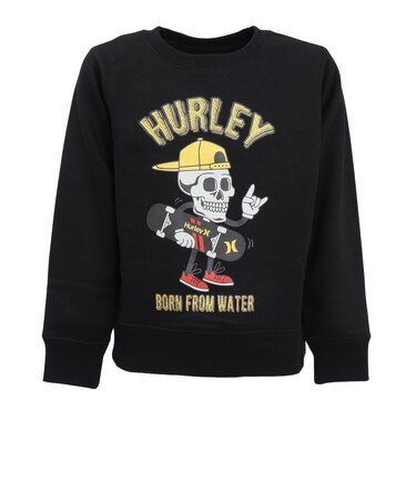 ハーレー（HURLEY）ジュニア オーバーサイズド スカル ヘッド スウェット クルー BCFL242004-BLK