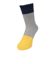 ルームソックス WARM HOME バイカラー クルー丈 3FR02W GRY