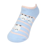 ルームソックス WARM HOME シマエナガカバー ショート丈 2262-10M SAX サックス