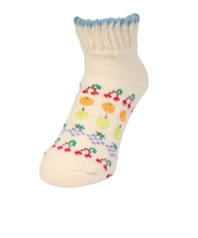 ルームソックス WARM HOME フルーツ ショート丈 2262-12M WHT クリーム