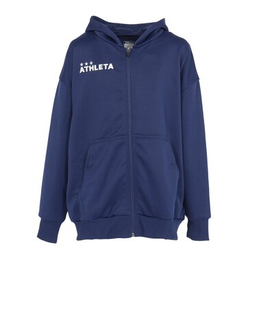 アスレタ（ATHLETA）サッカー フットサルウェア ジュニア 裏毛スウェット ジップパーカー XE-457J NVY
