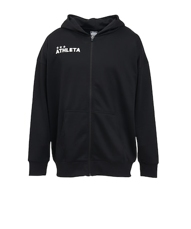 アスレタ（ATHLETA）サッカー フットサルウェア 裏毛 スウェットジップパーカー XE-457 BLK