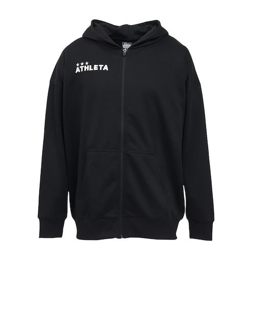 アスレタ（ATHLETA）サッカー フットサルウェア 裏毛 スウェットジップパーカー XE-457 BLK