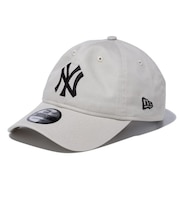 ニューエラ(NEW ERA)キャップ 9TWENTY ニューヨーク ヤンキース ウォッシュドコットン ストーン×ブラック 14525105 帽子 Mサイズ