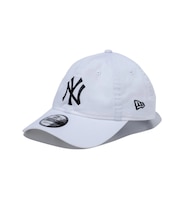 ニューエラ(NEW ERA)キャップ 9TWENTY ニューヨーク ヤンキース ウォッシュドコットン ホワイト×ブラック 14525102 帽子 Mサイズ