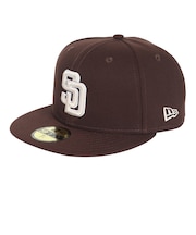ニューエラ(NEW ERA)キャップ 59FIFTY MLB オンフィールド サンディエゴ パドレス オルタネイト バーントウッド 14524855 茶色