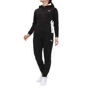 プーマ（PUMA）ウォームアップ クラシック フーデット トラックス 上下セット 684127 01 BLK