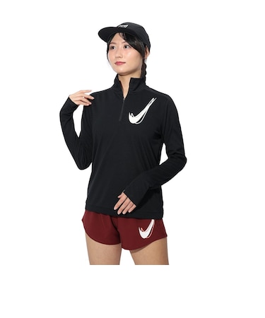 ナイキ（NIKE）スウッシュ ドライフィット 1/2ジップ ランニング ミッド レイヤートップス HJ2226-010