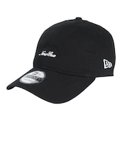 ニューエラ(NEW ERA)帽子 キャップ 9TWENTY スクリプトロゴ ウォッシュドコットン ブラック×ホワイト 14525129