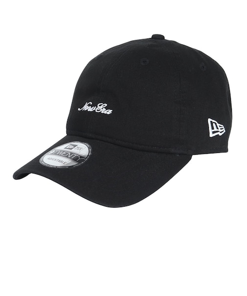 ニューエラ（NEW ERA）帽子 キャップ 9TWENTY スクリプトロゴ ウォッシュドコットン ブラック×ホワイト 14525129