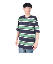 ハーレー（HURLEY）オーバーサイズド ボーダー 半袖Tシャツ MSS2411019-GRN