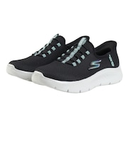 スケッチャーズ（SKECHERS）ウォーキングシューズ スリップインズ ゴーウォークフレックス ザビー 黒 124839-BKAQ スニーカー ハンズフリー