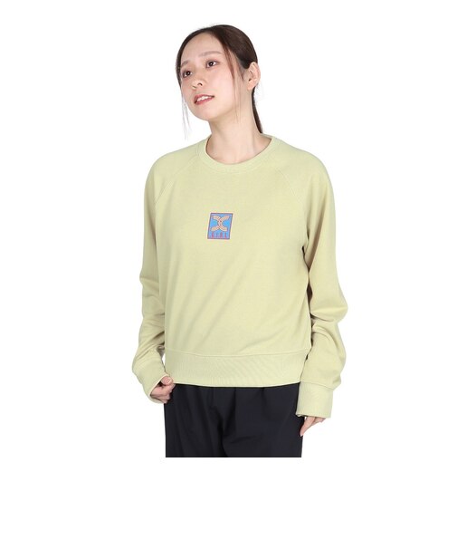 エックスガール（X-gir）ショート クルーネック スウェットシャツ 155251012004-LT YELLOW