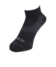 ツー・タイムズ・ユー(2XU)靴下 ベクター ウルトラライト1/4 クルー コンプレッションソックス UA7028E-BLK/BLK
